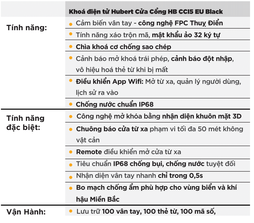 Khóa cổng Hubert HB CCI5 EU chính hãng Khóa cổng Hubert HB CCI5 EU chính hãng
