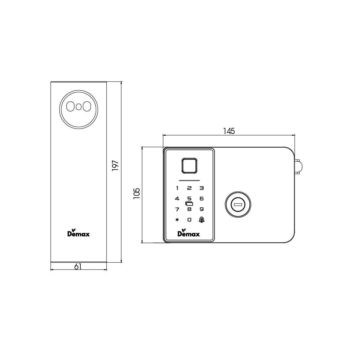 Khóa cổng Demax EL-C908 GB chính hãng Khóa cổng Demax EL-C908 GB chính hãng