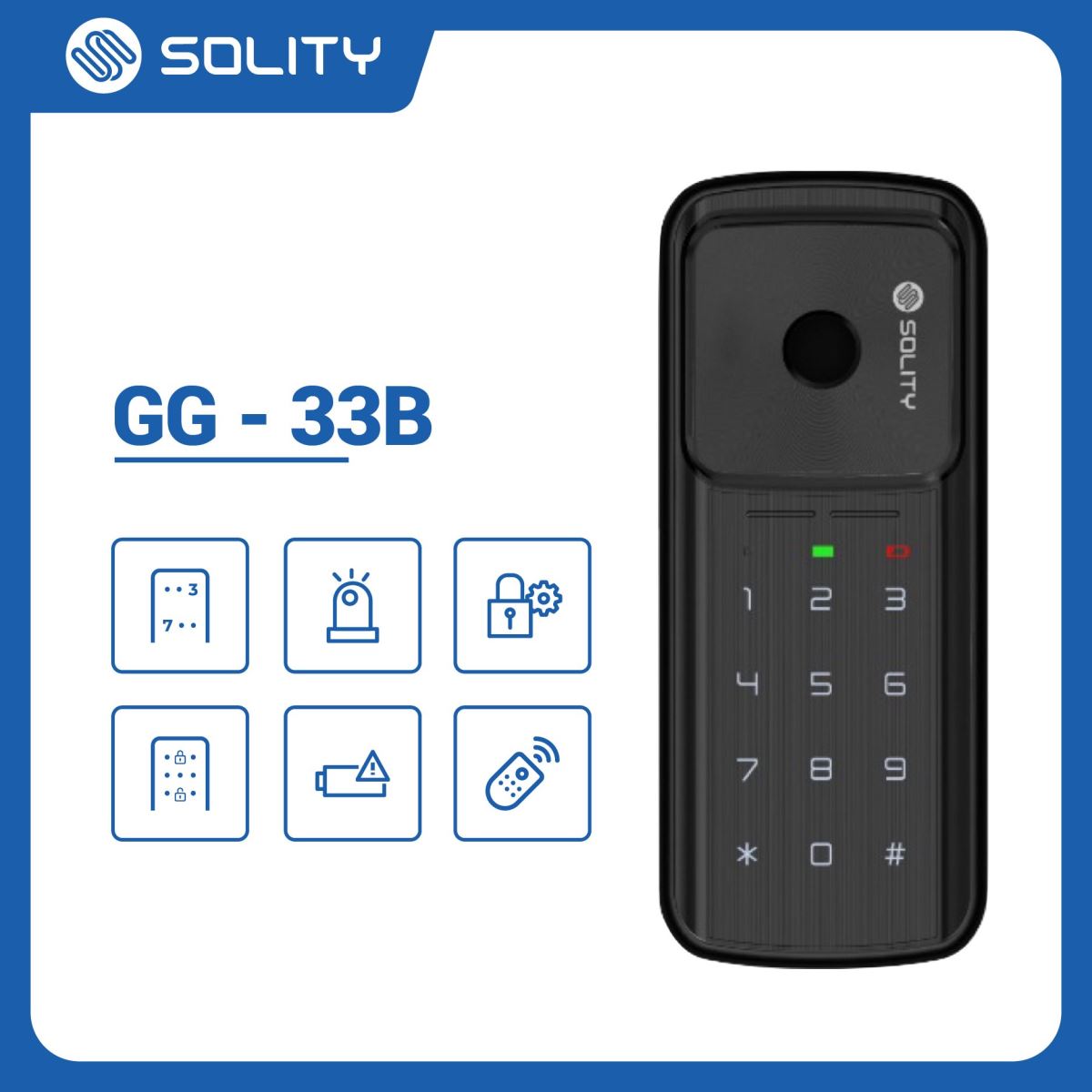 Khóa cửa kính Solity GG-33B