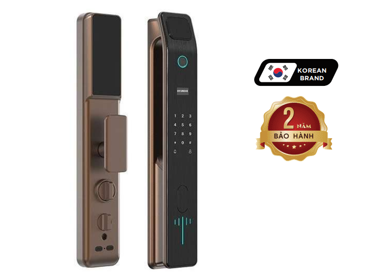 Khóa vân tay Hyundai HY-SLA808 Brown chính hãng Khóa vân tay Hyundai HY-SLA808 Brown chính hãng