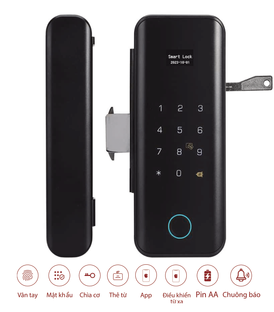 Khóa cửa kính Avolock AK 29 Black chính hãng Khóa cửa kính Avolock AK 29 Black chính hãng