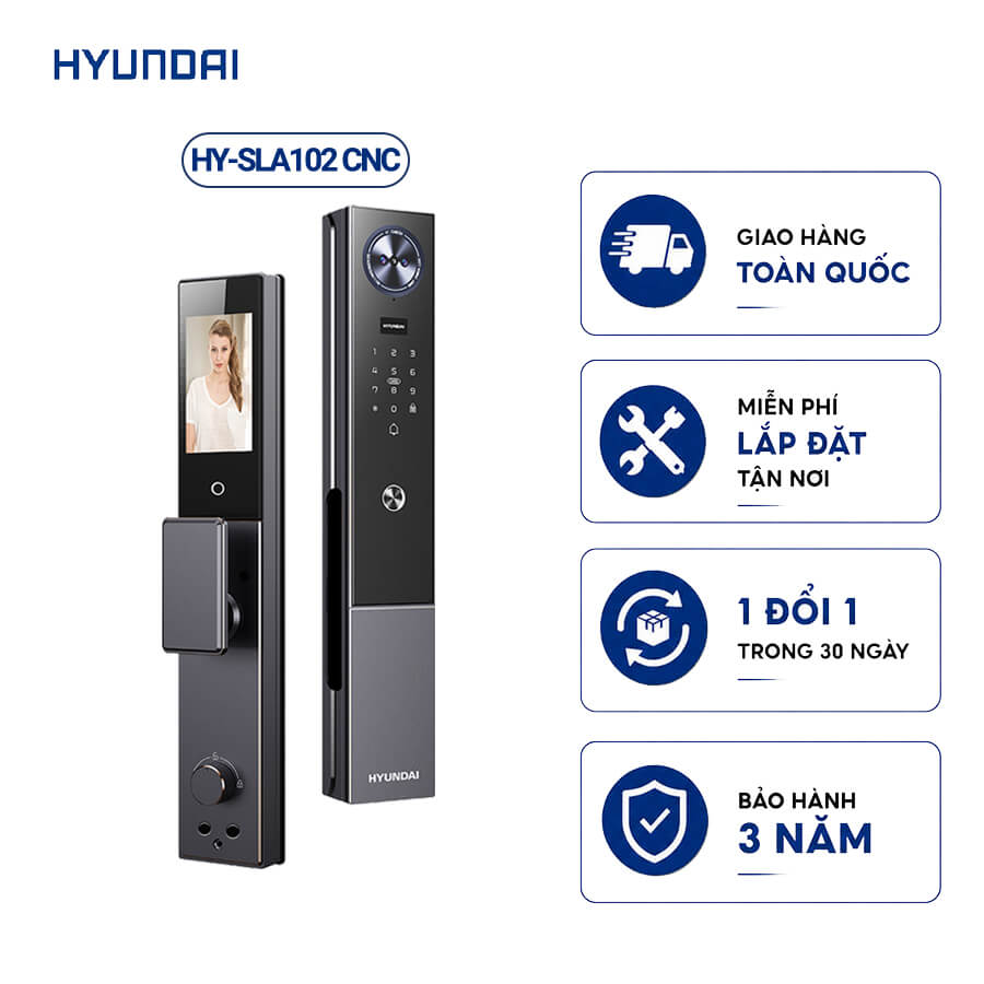 Khóa Face ID Hyundai HY-SLA102 CNC Black