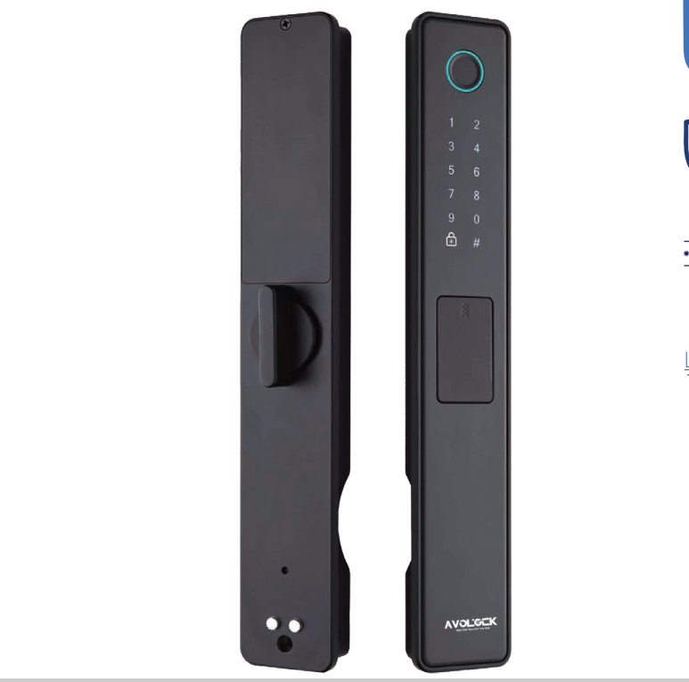 Khóa cửa nhôm Avolock AN-396-B App wifi