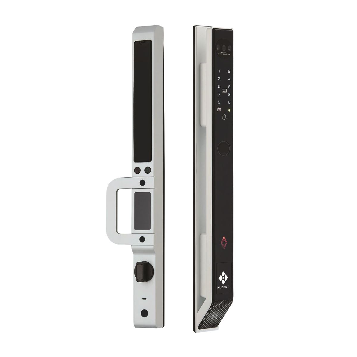 Khóa cửa nhôm Hubert HB CN78F Silver Face ID, App wifi