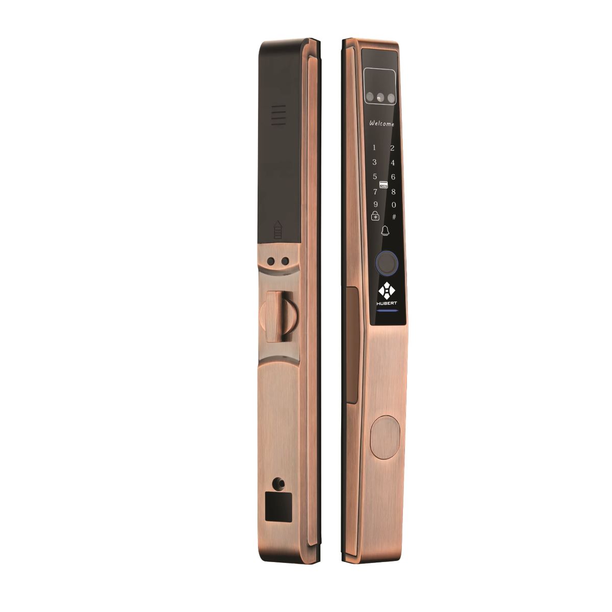 Khóa cửa nhôm Hubert HB CN82F Bronze Face ID, App wifi