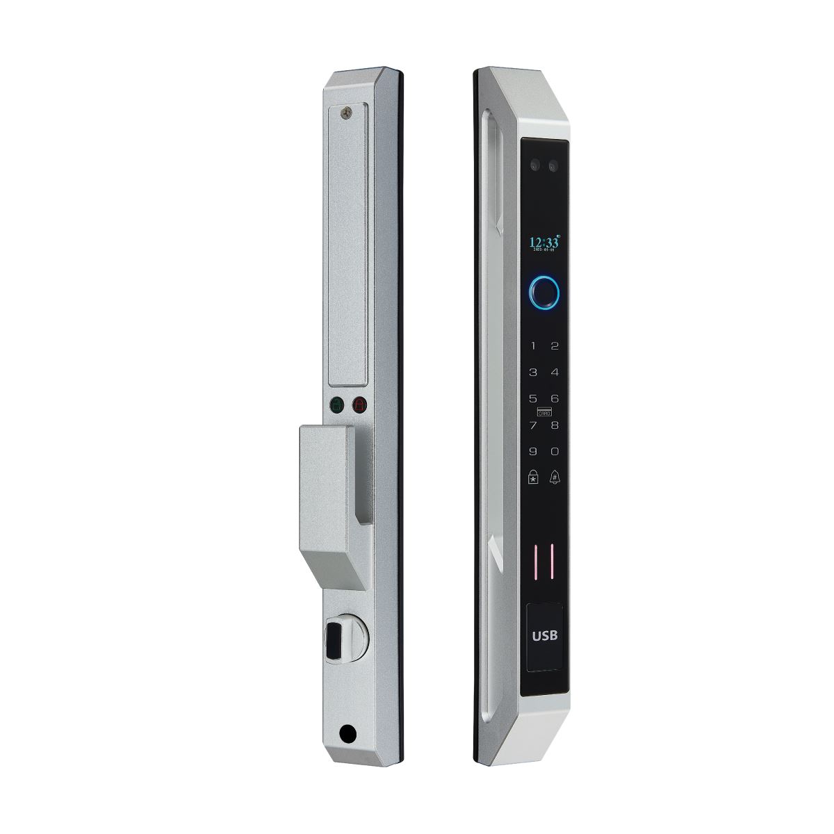 Khóa cửa nhôm Hubert HB CNI7 EU Gray Face ID, App wifi