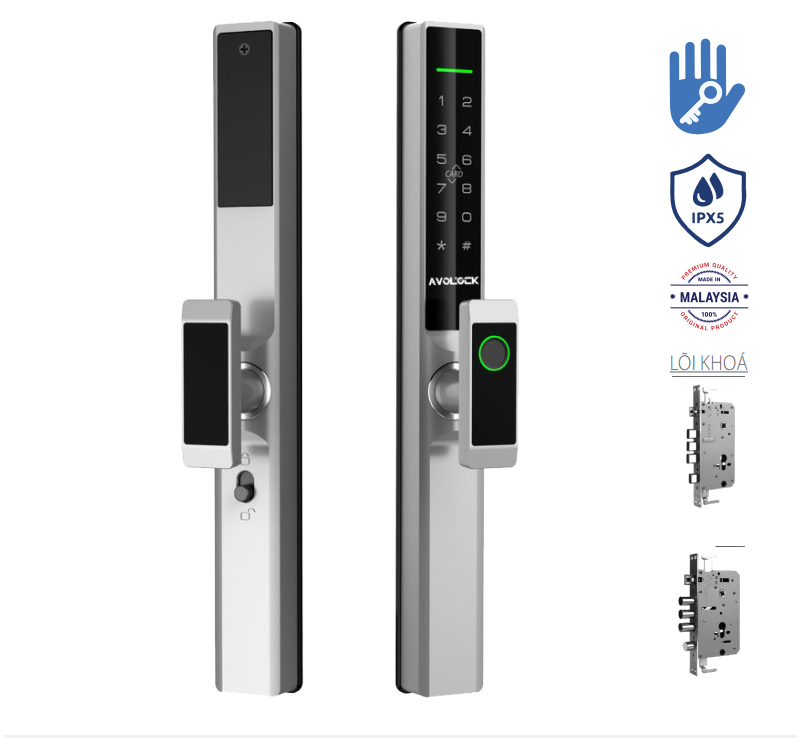 Khóa cửa nhôm Avolock AN-384-G App wifi