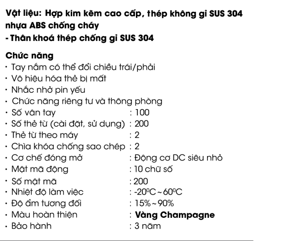 Chi tiết thiết kế Khóa cửa nhôm Demax EL588 CG Chi tiết thiết kế Khóa cửa nhôm Demax EL588 CG