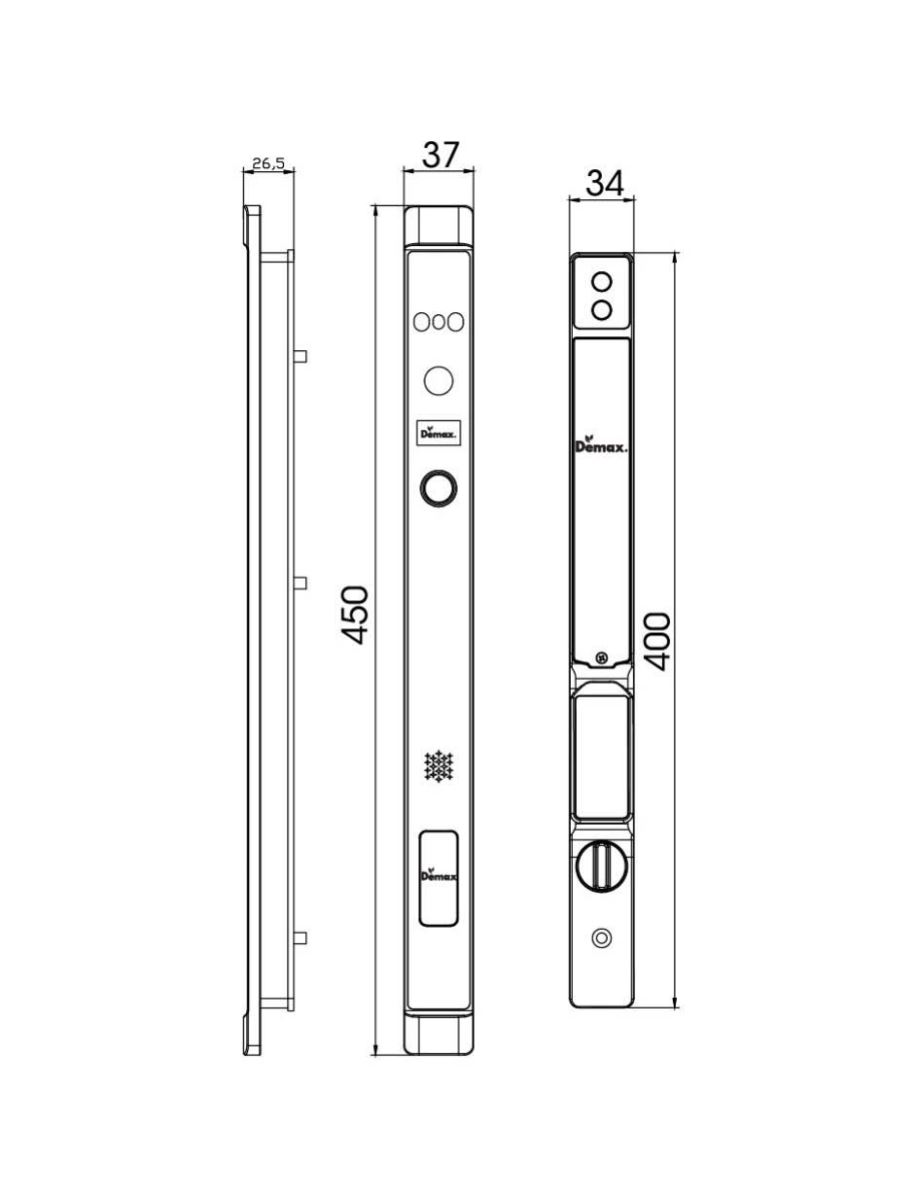 Khóa cửa nhôm Demax EL906 BL CNC chính hãng Khóa cửa nhôm Demax EL906 BL CNC chính hãng