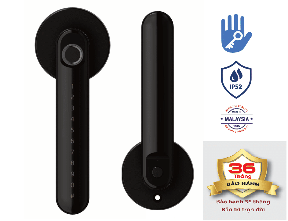 Khóa vân tay Avolock AT-105 Black chính hãng Khóa vân tay Avolock AT-105 Black chính hãng