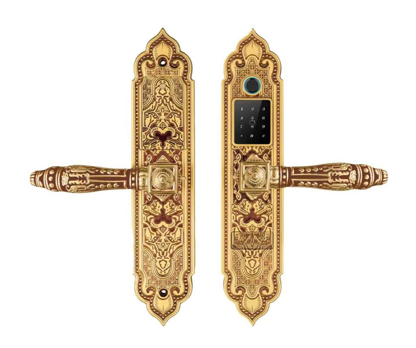Khóa tân cổ điển Demax EL350 Rose Gold Remote App wifi