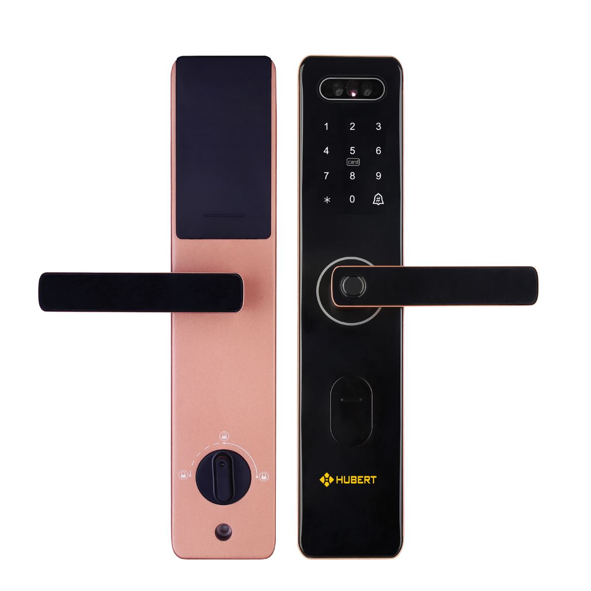 Khóa Face ID Hubert HB CG75 Rose Gold kết nối app, chống nước