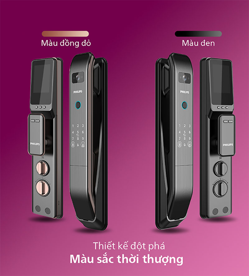 Chi tiết thiết kế Khóa vân tay Philips DDL303-VP Chi tiết thiết kế Khóa vân tay Philips DDL303-VP