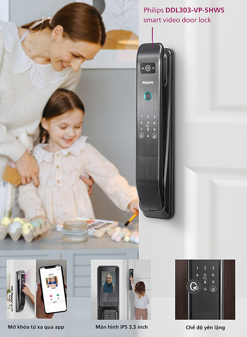 Khóa vân tay Philips DDL303-VP chính hãng – ảnh 6