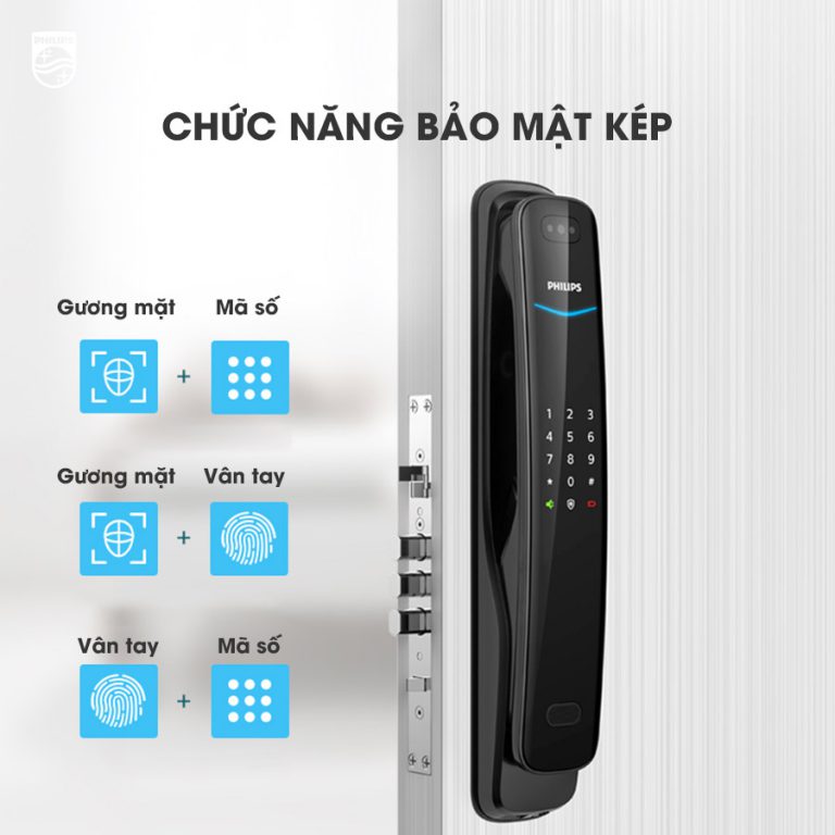 Khóa Face ID Philips DDL702-8HWS chính hãng Khóa Face ID Philips DDL702-8HWS chính hãng