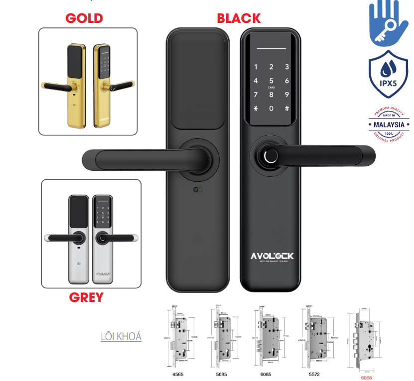 Khóa vân tay Avolock AV-63 App wifi
