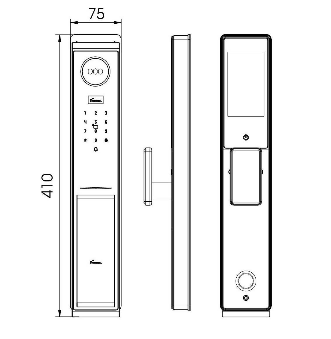 Khóa Face ID Demax EL-C910 BN CNC chính hãng Khóa Face ID Demax EL-C910 BN CNC chính hãng