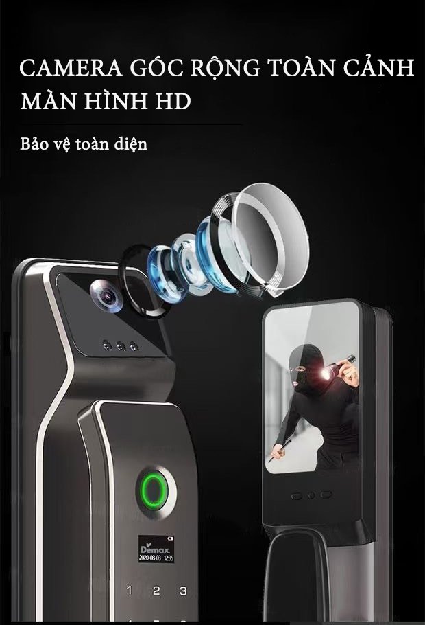 Khóa Face ID Demax EL-C910 BN CNC chính hãng – ảnh 6