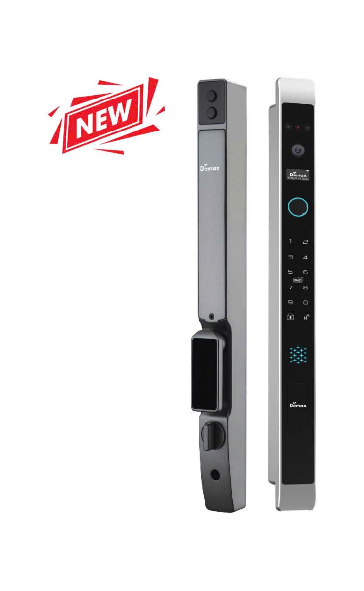 Khóa cửa nhôm Demax EL908 AG Face ID, App wifi, camera