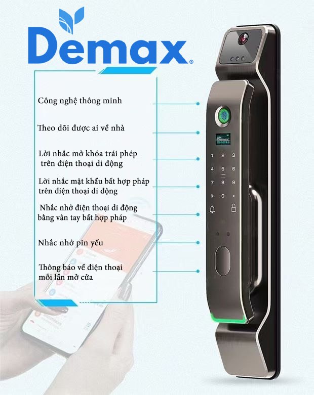 Khóa Face ID Demax SL919 MG chính hãng Khóa Face ID Demax SL919 MG chính hãng
