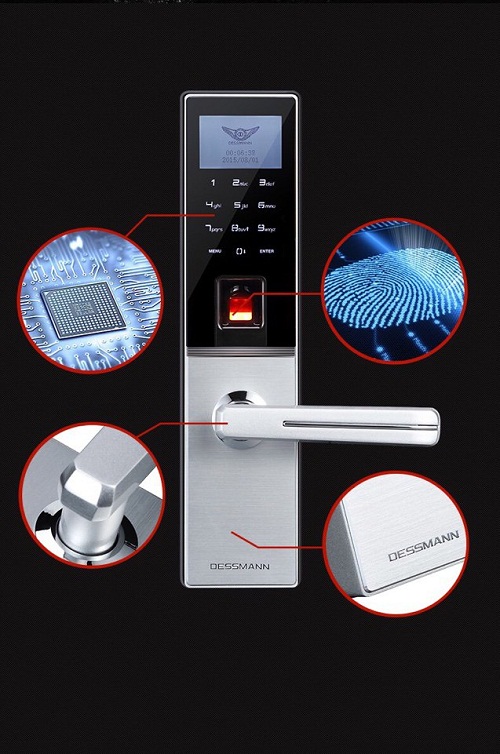 Khóa vân tay Dessmann G811FP-VÀNG chống nước