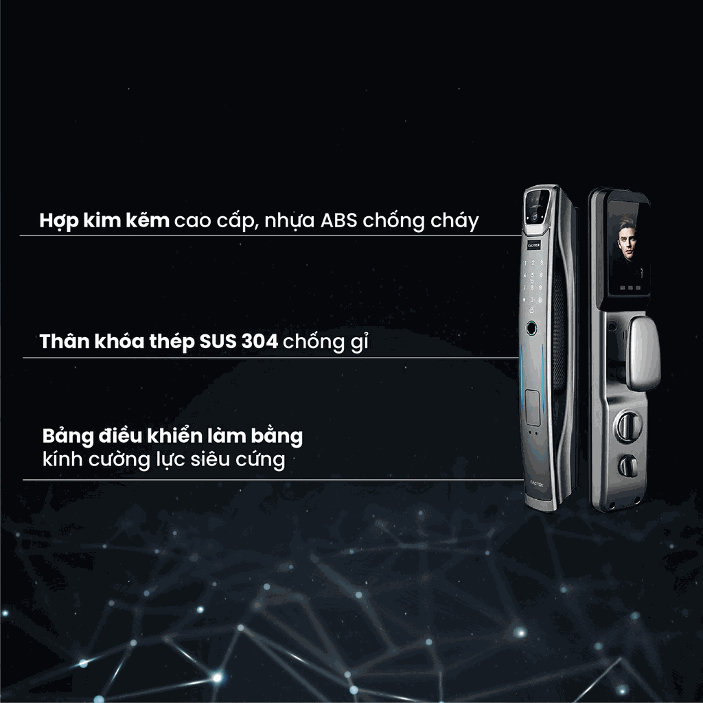 Khóa Face ID Faster FS007FD3D-BM chính hãng Khóa Face ID Faster FS007FD3D-BM chính hãng