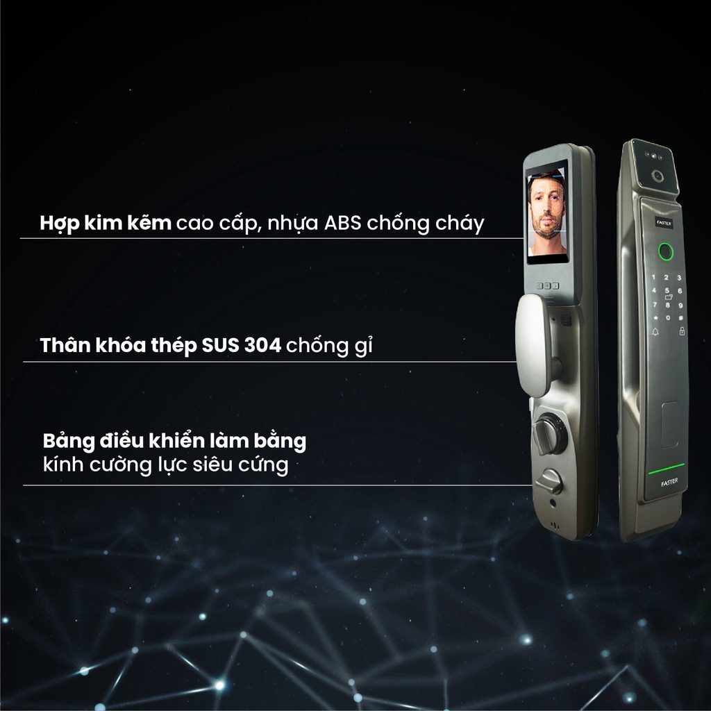 Khóa Face ID Faster FS008FD3D-SV chính hãng Khóa Face ID Faster FS008FD3D-SV chính hãng