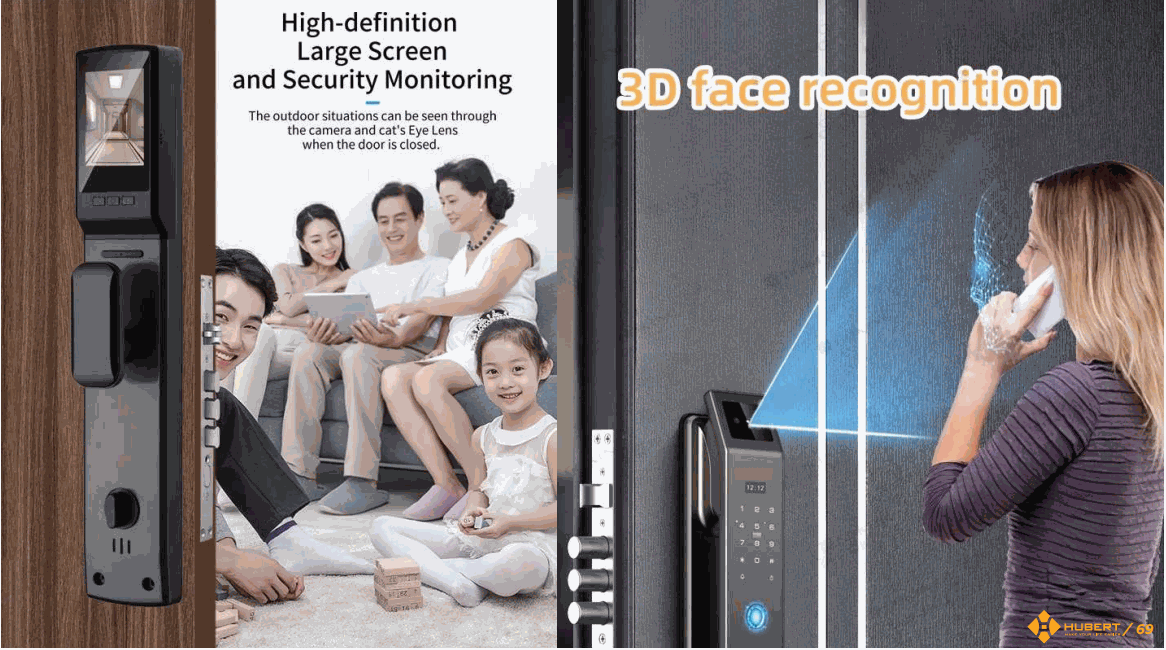 Khóa Face ID Hubert HB CG25F Black chính hãng Khóa Face ID Hubert HB CG25F Black chính hãng