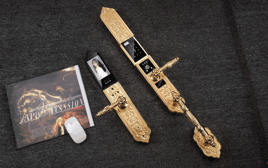 Khóa tân cổ điển Hubert HB DSI8F EU Gold 24K chính hãng Khóa tân cổ điển Hubert HB DSI8F EU Gold 24K chính hãng