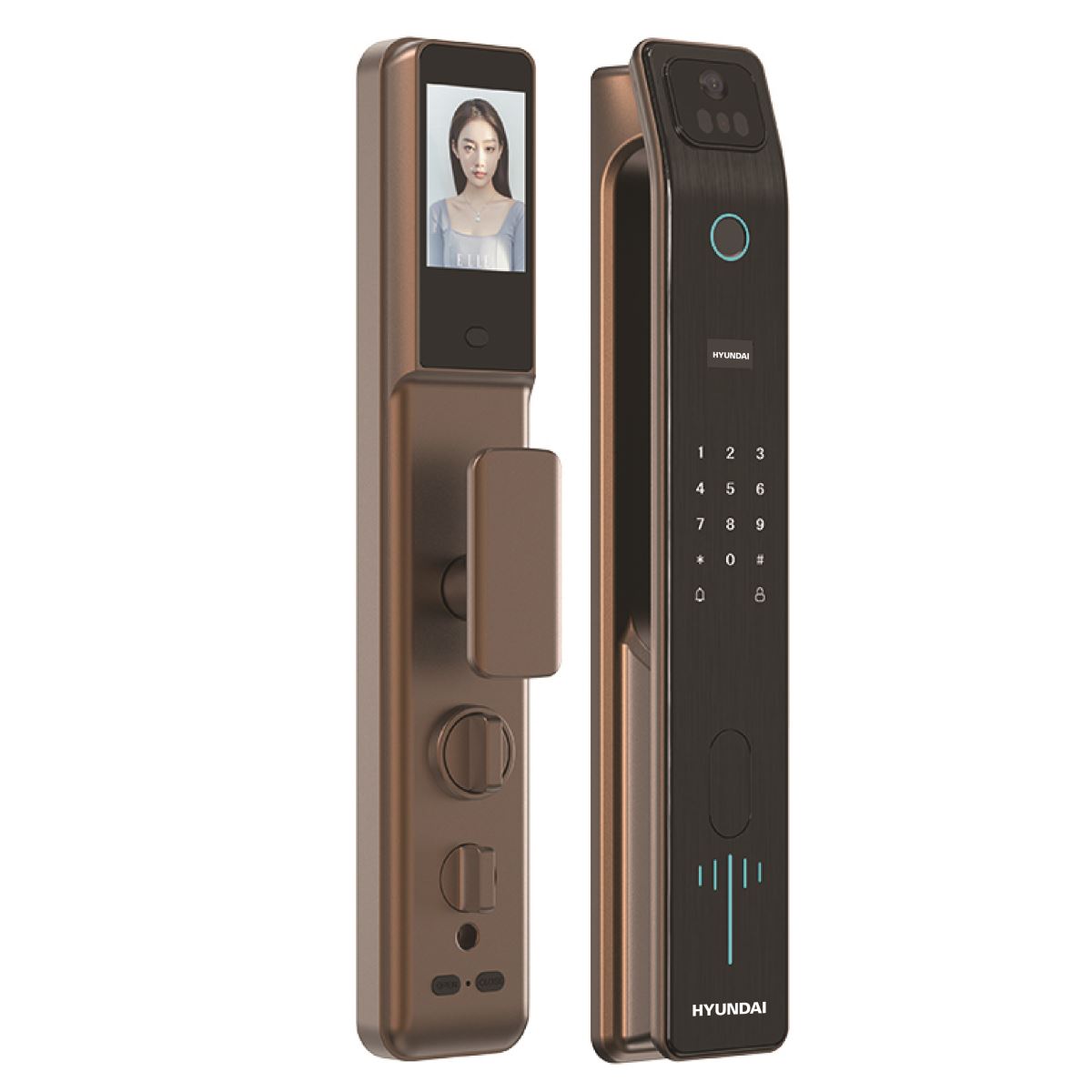 Khóa Face ID Hyundai HY-SLA808F Brown kết nối app