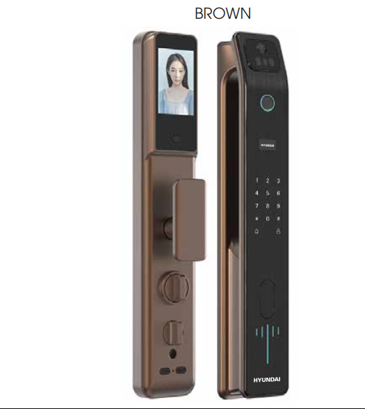 Chi tiết thiết kế Khóa Face ID Hyundai HY-SLA808F Brown Chi tiết thiết kế Khóa Face ID Hyundai HY-SLA808F Brown