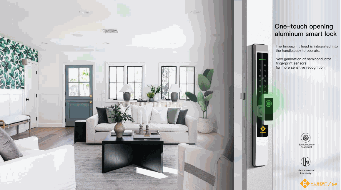 Chi tiết thiết kế Khóa cửa nhôm Hubert HB CN39 Chi tiết thiết kế Khóa cửa nhôm Hubert HB CN39