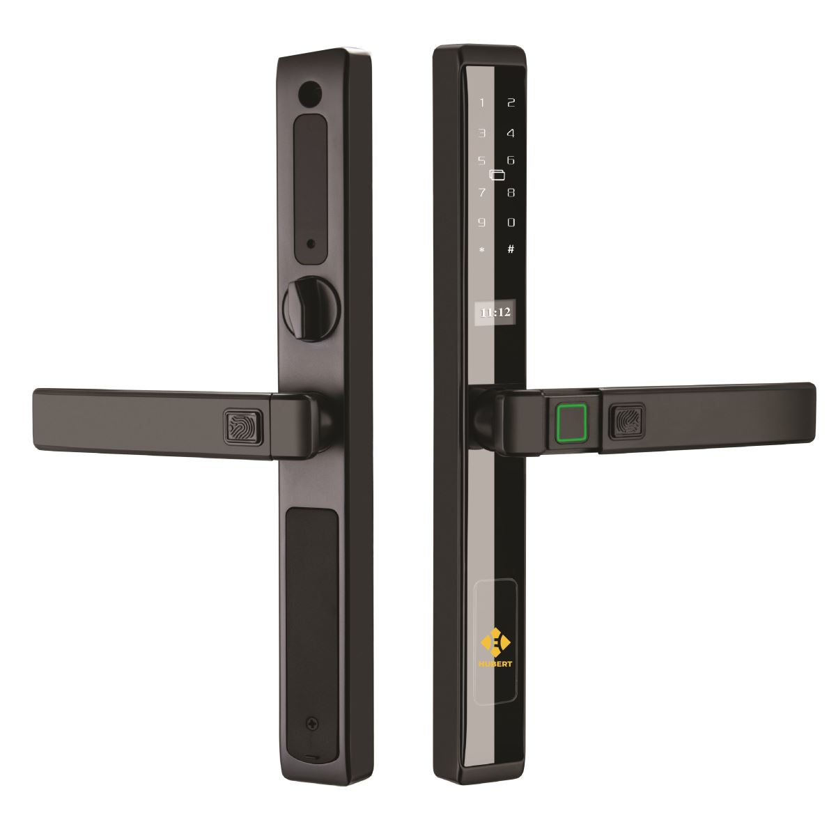 Khóa cửa nhôm Hubert HB CN77 Black App wifi