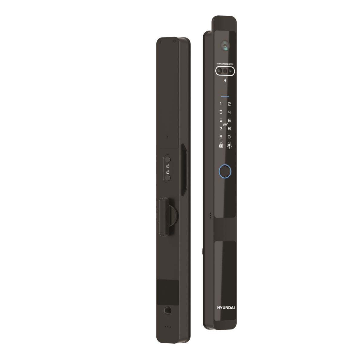 Khóa cửa nhôm Hyundai HY-SLS005F Black Face ID, kết nối app