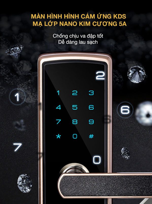 Khóa vân tay Kaadas 5155 chính hãng Khóa vân tay Kaadas 5155 chính hãng