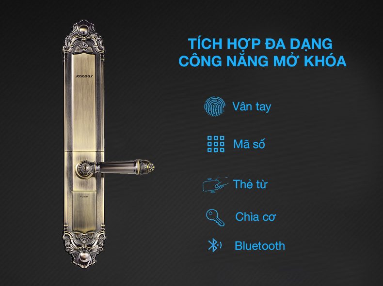 Chi tiết thiết kế Khóa tân cổ điển Kaadas 6002 Chi tiết thiết kế Khóa tân cổ điển Kaadas 6002