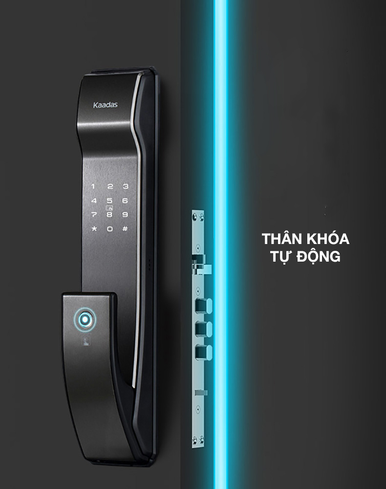 Chi tiết thiết kế Khóa vân tay Kaadas K9 Chi tiết thiết kế Khóa vân tay Kaadas K9