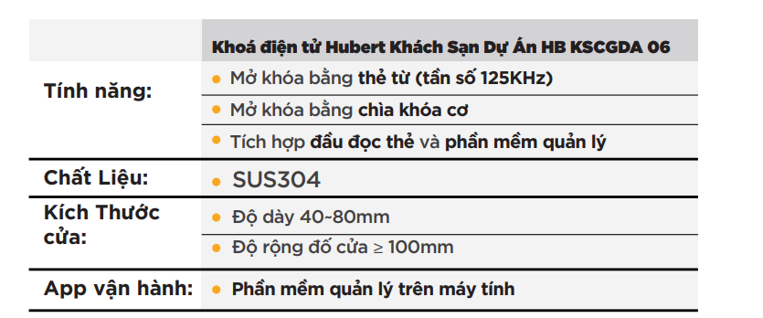 Khóa khách sạn Hubert HB KSCGDA 06 chính hãng Khóa khách sạn Hubert HB KSCGDA 06 chính hãng