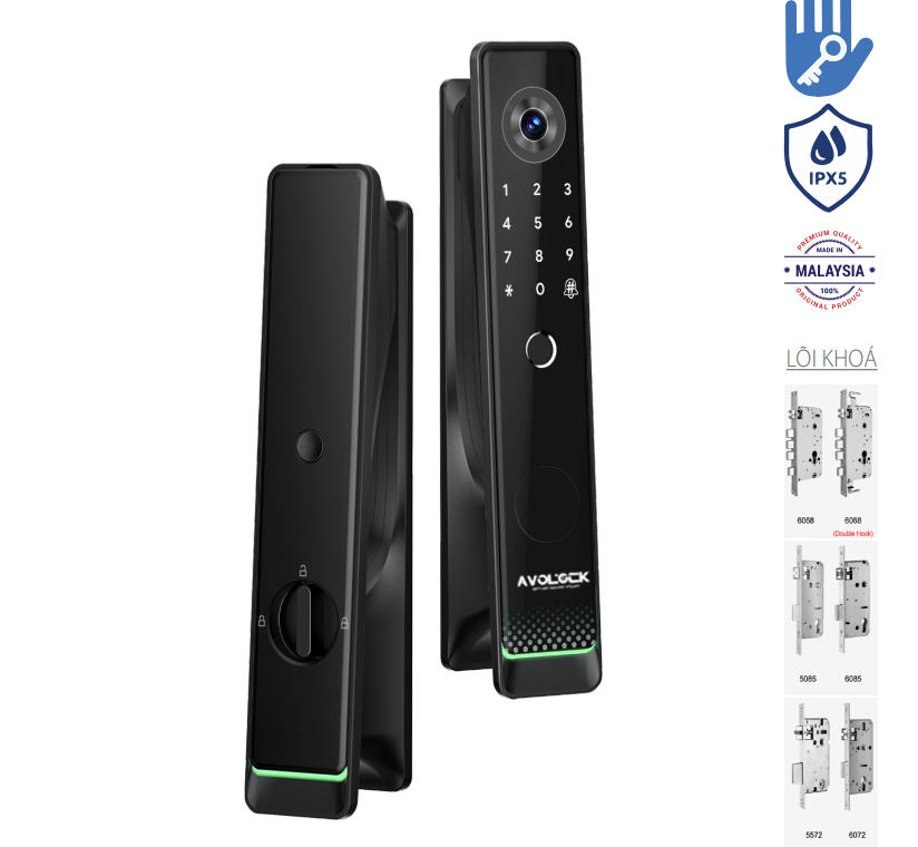 Khóa Face ID Avolock AL-81SRVT-B App wifi