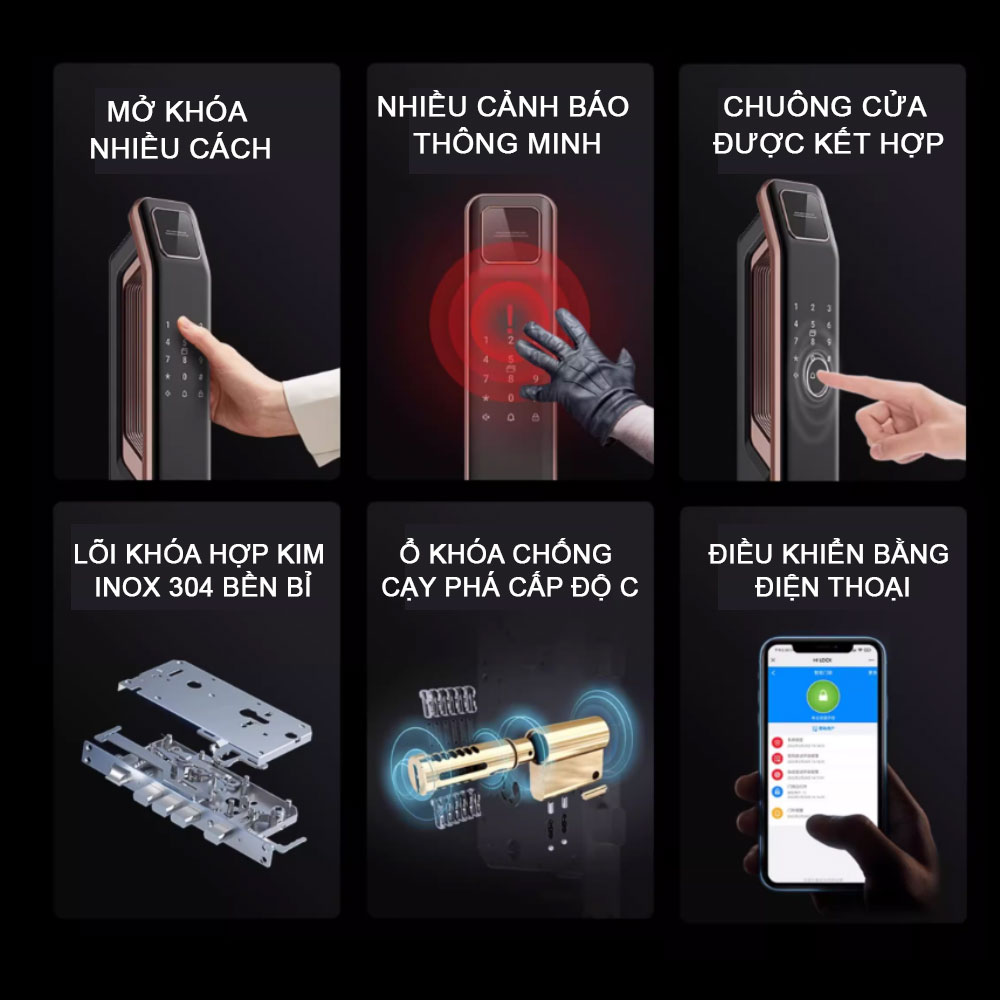 Chi tiết thiết kế Khóa Face ID Avolock AL-89FRV-B Chi tiết thiết kế Khóa Face ID Avolock AL-89FRV-B