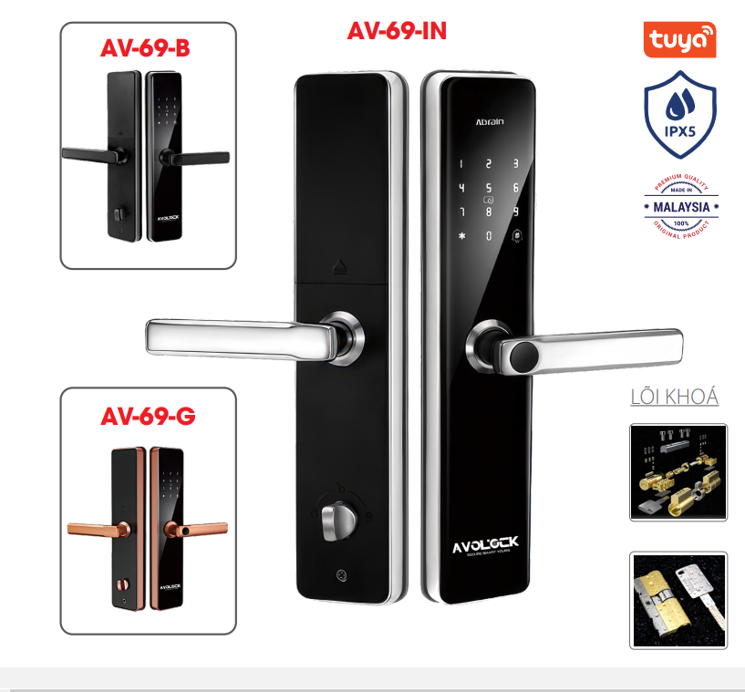 Khóa vân tay Avolock AV-69 App wifi