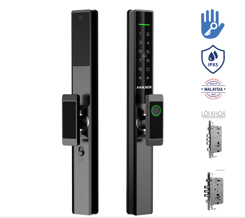 Khóa cửa nhôm Avolock AN-383-B App wifi