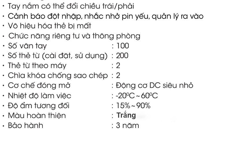 Khóa cửa nhôm Demax EL588 WH chính hãng Khóa cửa nhôm Demax EL588 WH chính hãng