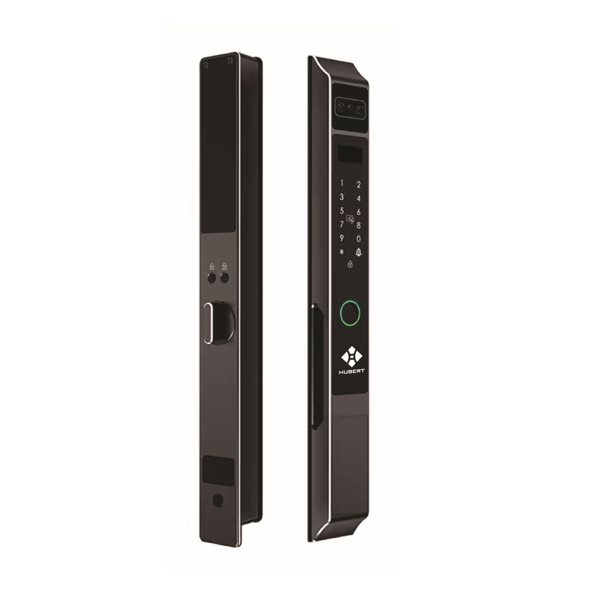 Khóa cửa nhôm Hubert HB CN85F Black Face ID, App wifi