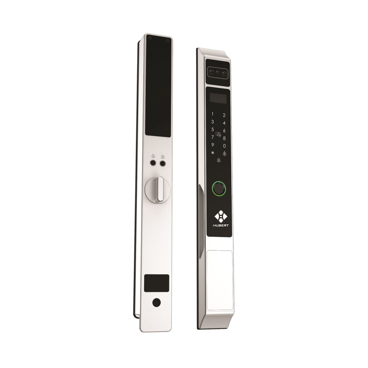 Khóa cửa nhôm Hubert HB CN85F Silver Face ID, App wifi