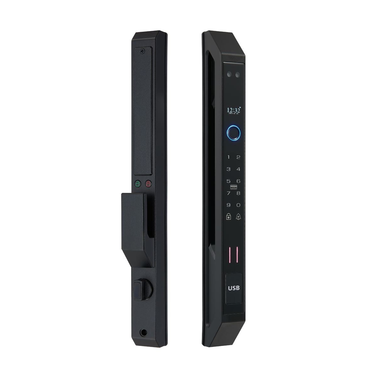 Khóa cửa nhôm Hubert HB CNI7 EU Black Face ID, App wifi