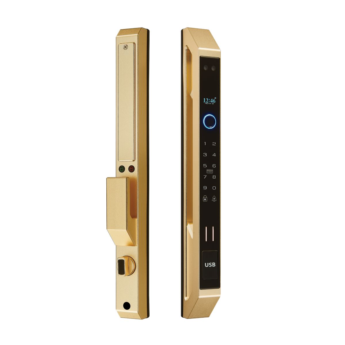 Khóa cửa nhôm Hubert HB CNI7 EU Gold Face ID, App wifi