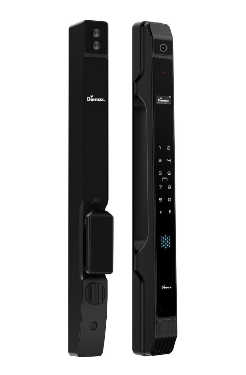 Khóa cửa nhôm Demax EL901 BL Face ID, App wifi, camera