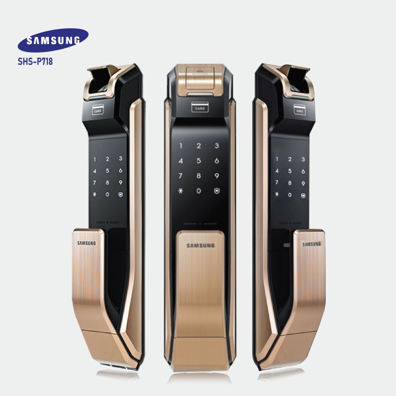 Chi tiết thiết kế Khóa vân tay Samsung SHS-P 718 Chi tiết thiết kế Khóa vân tay Samsung SHS-P 718