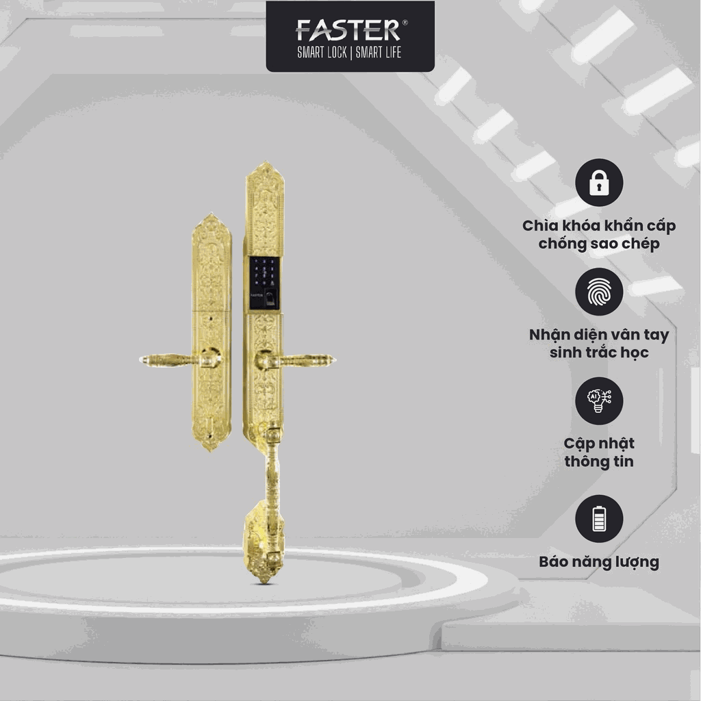 Khóa tân cổ điển Faster FS 009-24K chính hãng Khóa tân cổ điển Faster FS 009-24K chính hãng